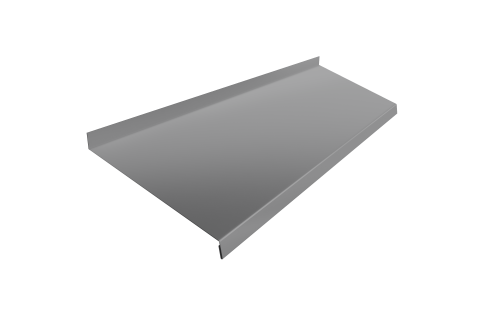 Отлив простой 250 0,45 PE с пленкой RAL 9006 бело-алюминиевый (2м)