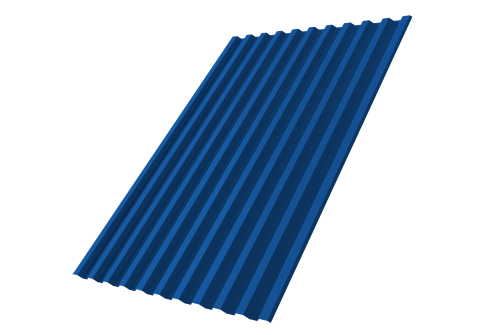 Профнастил С21R 0,4 PE RAL 5005 сигнальный синий