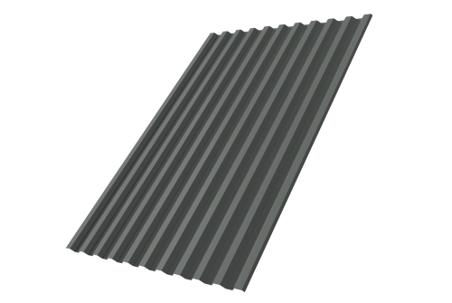 Профнастил С21R 0.45 PE RAL 7005 мышино-серый