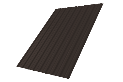 Профнастил С10В Grand Line 0.5 PurLite Мatt RR 32 темно-коричневый