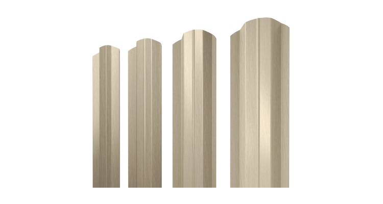 Штакетник М-образный B фигурный 0,45 Print Elite Milky Wood TwinColor