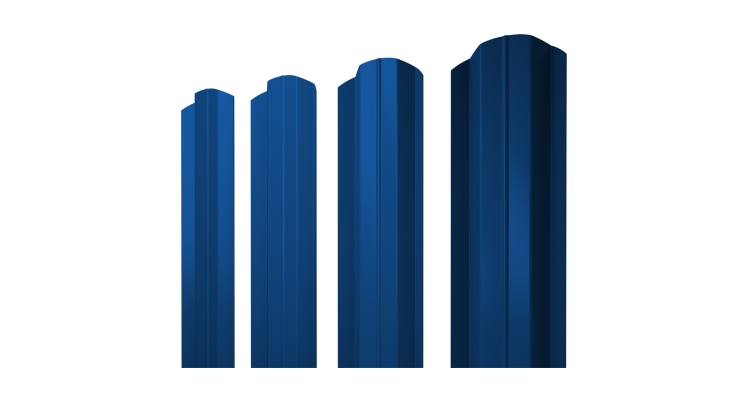 Штакетник М-образный В фигурный 0,45 PE RAL 5005 сигнальный синий