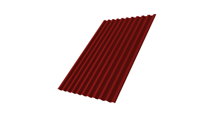 Профнастил С21R 0,7 PE RAL 3011 коричнево-красный