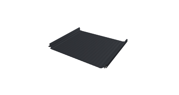 Кликфальц Pro Gofr Grand Line 0,45 Drap с пленкой на замках RAL 7024 мокрый асфальт