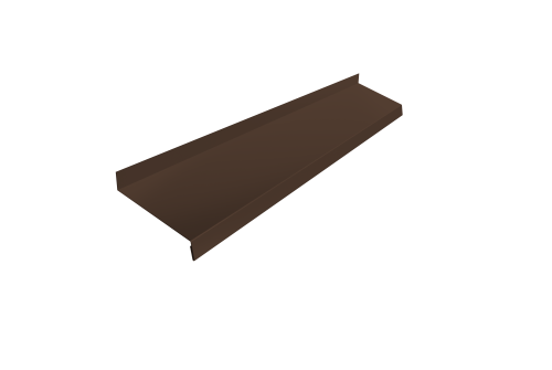 Отлив простой 100 0,5 Satin с пленкой RAL 8017 шоколад (2м)