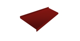 Отлив простой 250 0,5 Satin с пленкой RAL 3011 коричнево-красный (2м)