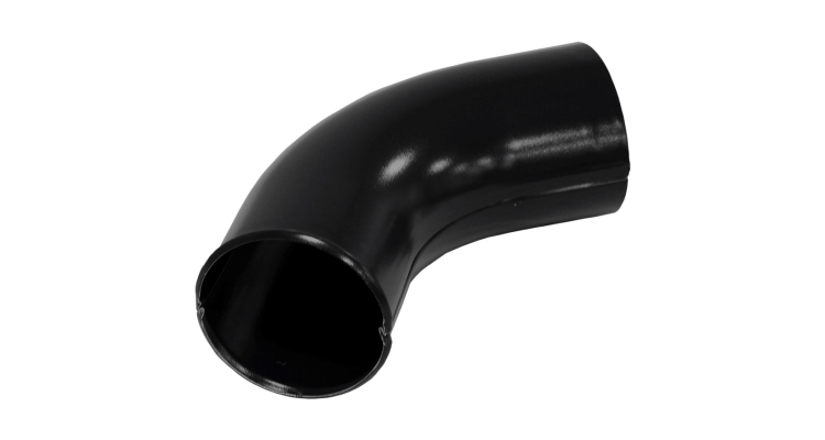 Колено стока 100 мм Мatt RAL 9005 черный