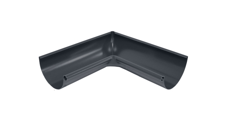 Угол желоба внутренний 90 гр 150 мм Мatt RAL 7024 мокрый асфальт