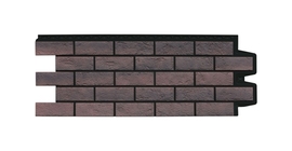 Фасадная панель GL Состаренный кирпич Design Plus кофе с черным швом