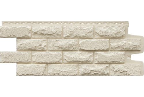 Фасадная панель GL Колотый камень Classic молочный