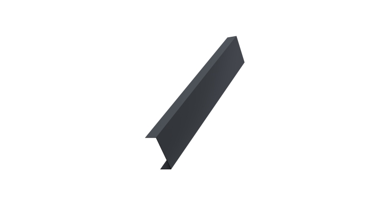 Декоративная накладка на столб универсальная 62х55 для забора жалюзи 0,45 PE-Double RAL 7024 мокрый асфальт (2м)