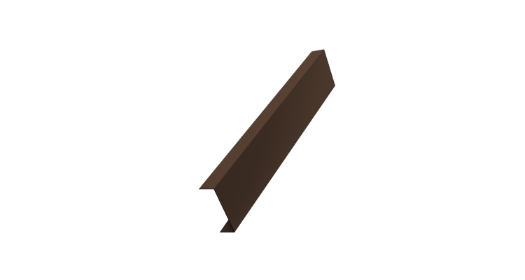 Декоративная накладка на столб универсальная 62х55 для забора жалюзи 0,45 PE-Double RAL 8017 шоколад (2,5м)