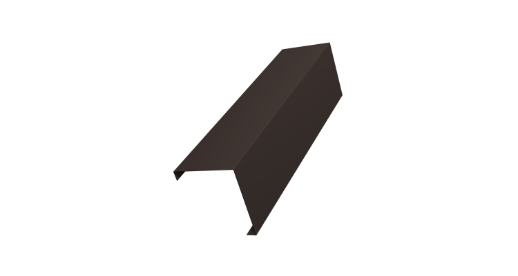 Декоративная накладка на столб универсальная угловая 62х55 для забора жалюзи 0,45 PE-Double RR 32 темно-коричневый (2,5м)