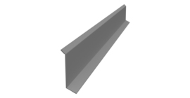 Планка примыкания в штробу 60 - 0.45 мм Drap TX RAL 9003 сигнальный белый (3м)