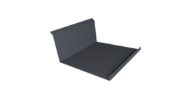 Планка примыкания нижняя 20х122х260х15 0,5 PurLite Matt RAL 7024 мокрый асфальт (2м)