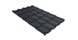 Металлочерепица камея Grand Line 0,5 Drap RAL 7024 мокрый асфальт