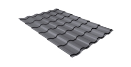 Металлочерепица кредо Grand Line 0,45 Drap TX RAL 7004 сигнальный серый