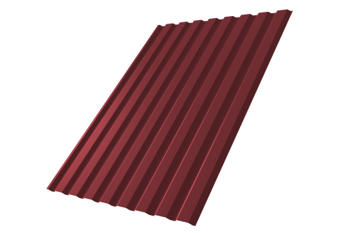 Профнастил С20A 0,5 Satin Matt TX RAL 3005 красное вино