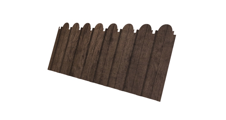 Профнастил C10A фигурный 0.45 Print Premium Antique Wood TwinColor