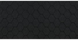 Гибкая черепица Eurasia, Шестигранник, Черный