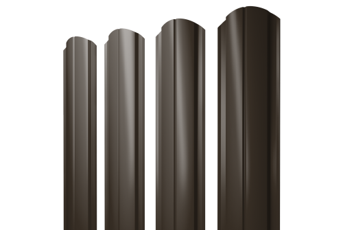 Штакетник Полукруглый Slim фигурный 0.45 Drap TX RR 32 темно-коричневый