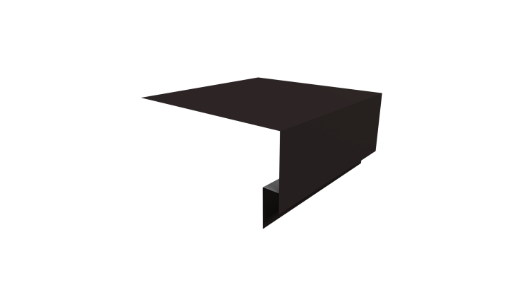 Планка околооконная сложная Блок-хаус new 200х75х27 0,45 Drap TR RAL 9005 черный (3м)