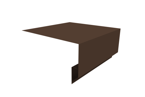 Планка околооконная сложная Блок-хаус new 200х75х27 0,45 Drap TwinColor RAL 8017 шоколад (3м)