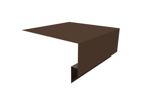 Планка околооконная сложная Блок-хаус new 200х75х27 0,5 Satin Matt RAL 8017 шоколад (3м)