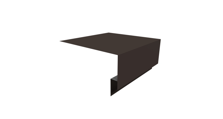 Планка околооконная сложная Блок-хаус new 250х75x27 0,45 PE с пленкой RR 32 темно-коричневый (3м)