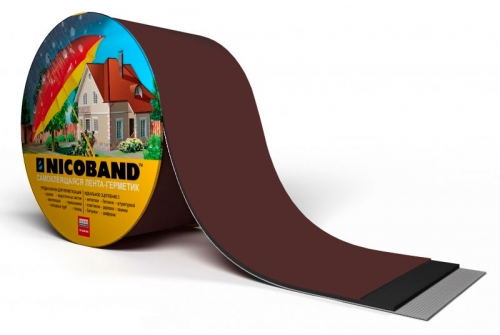 Лента герметизирующая Технониколь Nicoband самоклеящаяся 10мх7.5см, коричневая