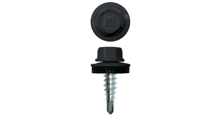 Саморез по металлу Daxmer 4.8х19 RAL 7024 (250) сверло №2