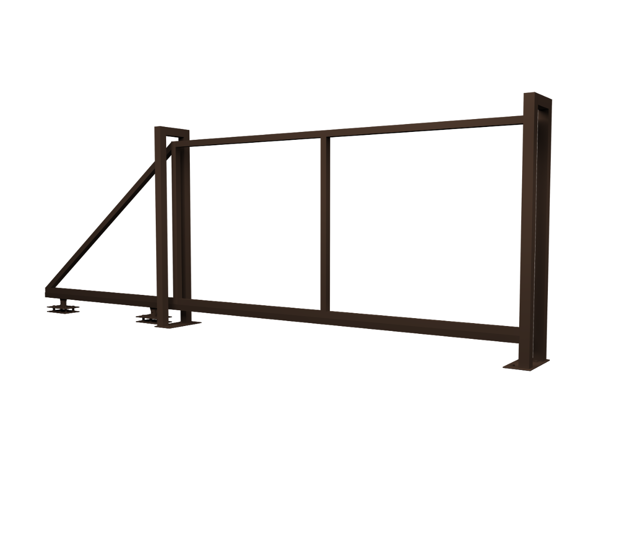 Ворота откатные Жалюзи Texas 1.8х4.0 RAL 8017 без заполнения (ламель 150 мм)