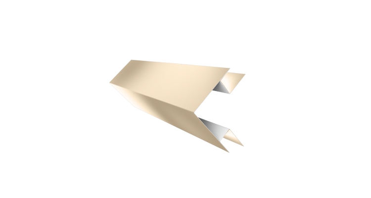 Планка угла внешнего сложного Экобрус Grand Line 0,45 Drap TX RAL 1015 светлая слоновая кость (3м)