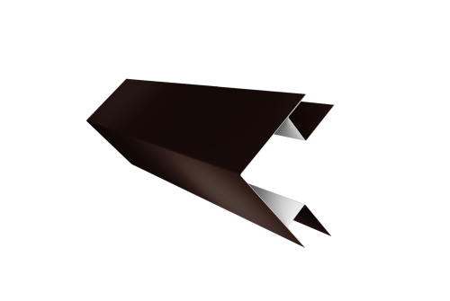 Планка угла внешнего сложного Экобрус Grand Line 0,5 Drap TX RAL 8017 шоколад (3м)