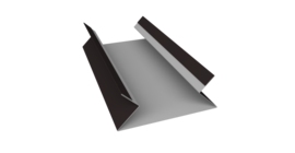 Планка угла внутреннего составная верхняя 0,5 Drap RAL 9005 черный (3м)