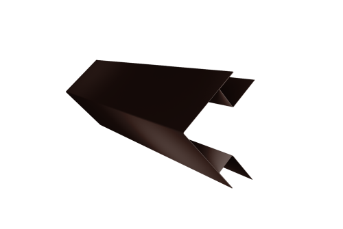 Угол внешний сложный 75х75 0,45 Drap TwinColor RAL 7024 мокрый асфальт (2м)