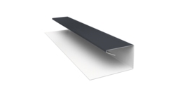 Планка П-образная завершающая сложная (КД) 0,45 Drap TR RAL 7024 мокрый асфальт (2м)