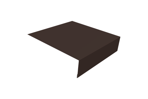 Планка околооконная простая 200х50 0,45 Drap TX RR 32 темно-коричневый (3м)