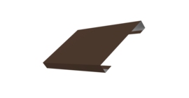 Ламель лицевая 150 забора жалюзи Texas стартовая/финишная для калиток и ворот 0,5 PurPro с пленкой RAL 8017 шоколад