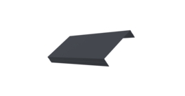 Ламель обратная 125 забора жалюзи Texas стартовая/финишная для калиток и ворот 0,45 PE-Double с пленкой RAL 7024 мокрый асфальт