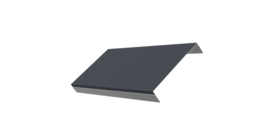 Ламель обратная 150 забора жалюзи Texas стартовая/финишная для калиток и ворот 0,5 PurLite Matt с пленкой RAL 7024 мокрый асфальт