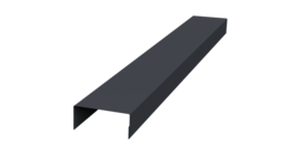 Крышка 45х20 жалюзи Texas 0,5 Rooftop Бархат RAL 7024 мокрый асфальт (2,5м)