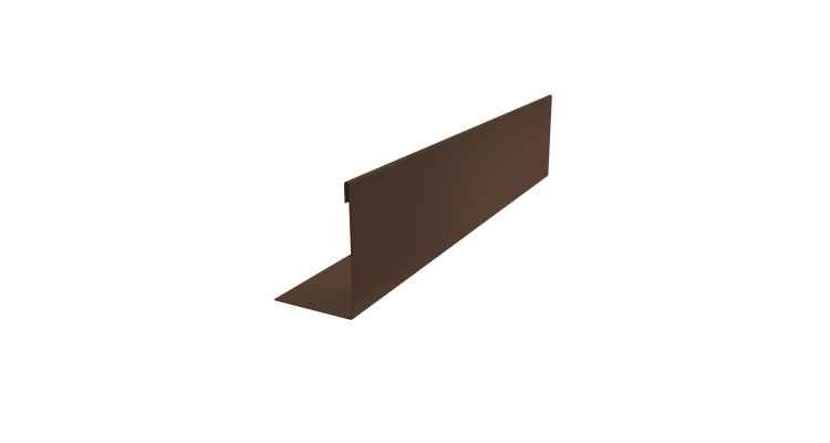 Нащельник 125 Texas 25х35 0,45 Drap-double TX RAL 8017 шоколад (L1,8)