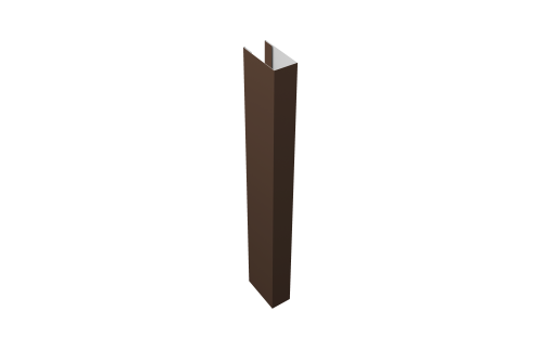 Стойка Texas для калиток и ворот 0,7 PE RAL 8017 шоколад (1,8м)