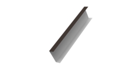 Декоративная накладка на столб универсальная 60х60 для забора жалюзи 0,45 Drap TR RR 32 темно-коричневый (2,5м)