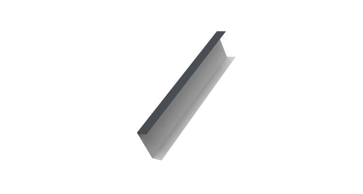 Декоративная накладка на столб универсальная 62х55 для забора жалюзи 0,5 PurPro Matt 275 RAL 7024 мокрый асфальт (2м)