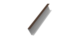 Декоративная накладка на столб универсальная 80х80 для забора жалюзи 0,45 Drap ST RAL 8017 шоколад (1,8м)