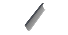 Декоративная накладка на столб универсальная 80х80 для забора жалюзи 0,5 Drap RAL 7024 мокрый асфальт (2,5м)