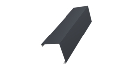 Декоративная накладка на столб универсальная угловая 60х60 для забора жалюзи 0,45 PE RAL 7024 мокрый асфальт (3м)