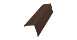 Декоративная накладка на столб универсальная угловая 62х55 для забора жалюзи 0,5 Satin Matt TX RAL 8017 шоколад (3м)